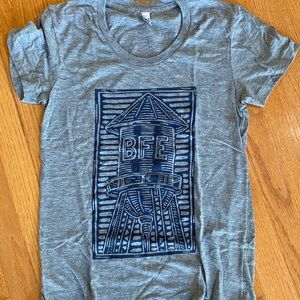 Women’s Graphic T-Shirt BlockPrint, hand printed